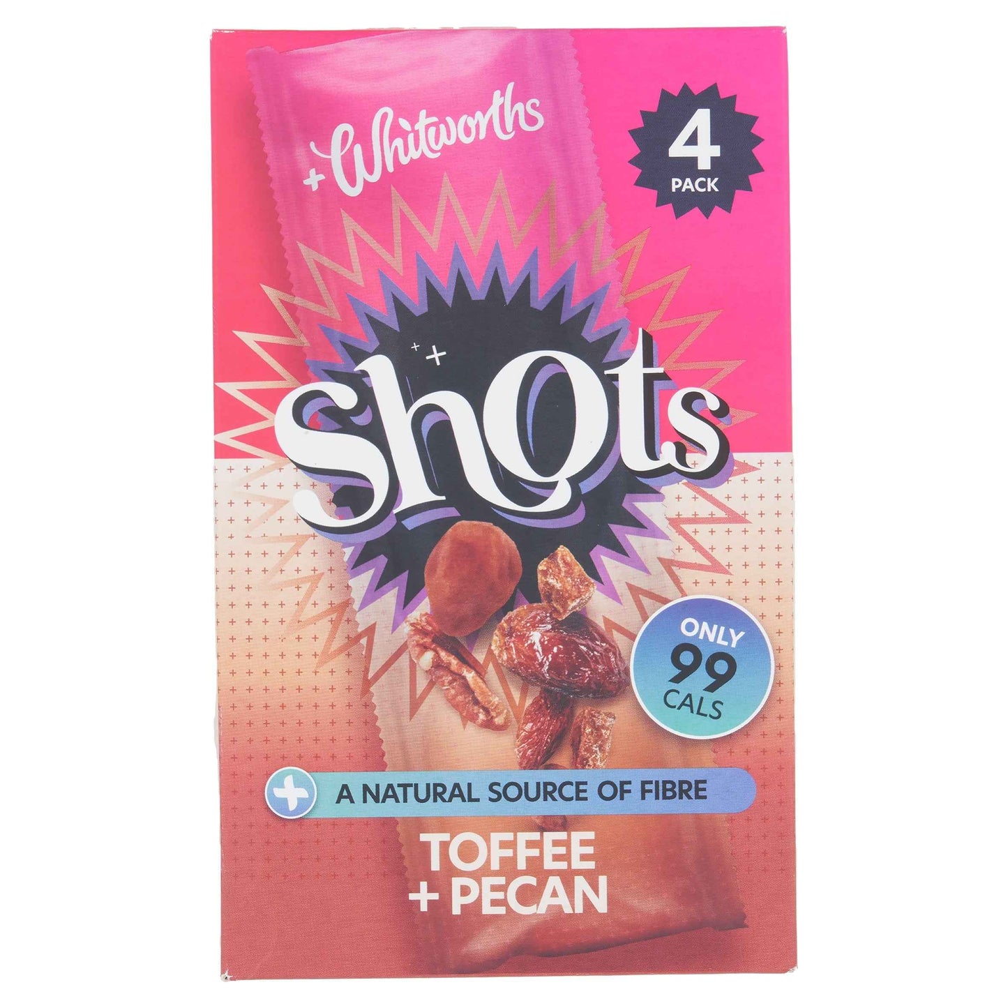 Toffee & Pecan Shots 4x25g by whitworths