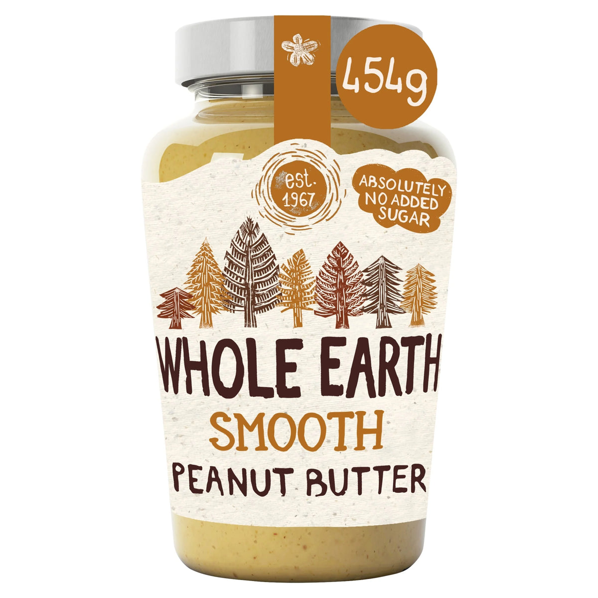 Smooth Peanut Butter 454g by WHOLE EARTH