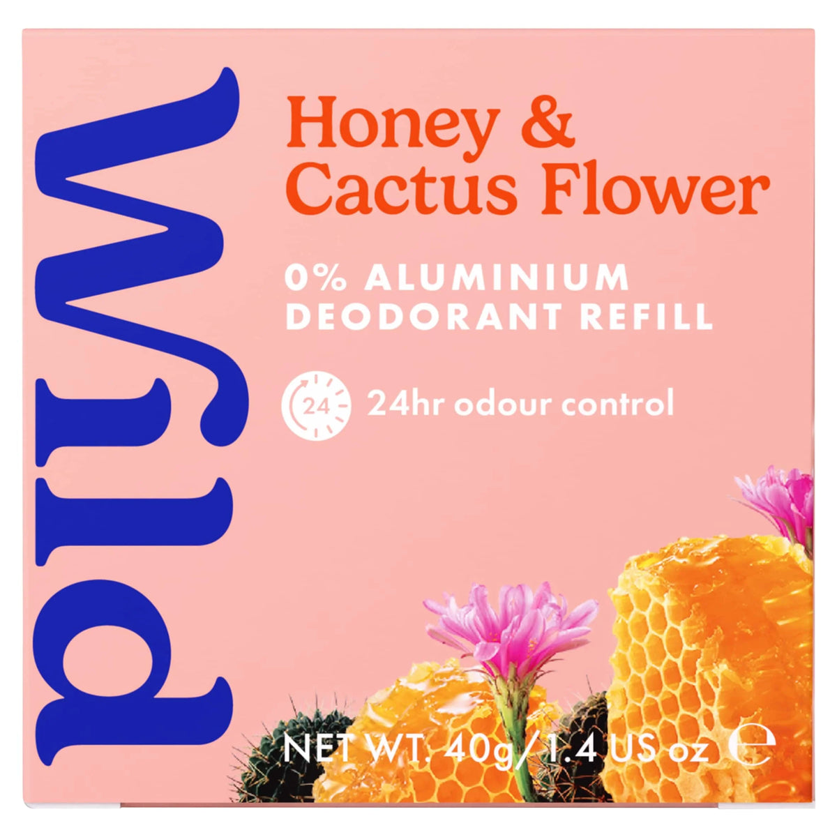 Honey & Cactus Flower Deodorant Refill 40g by WILD
