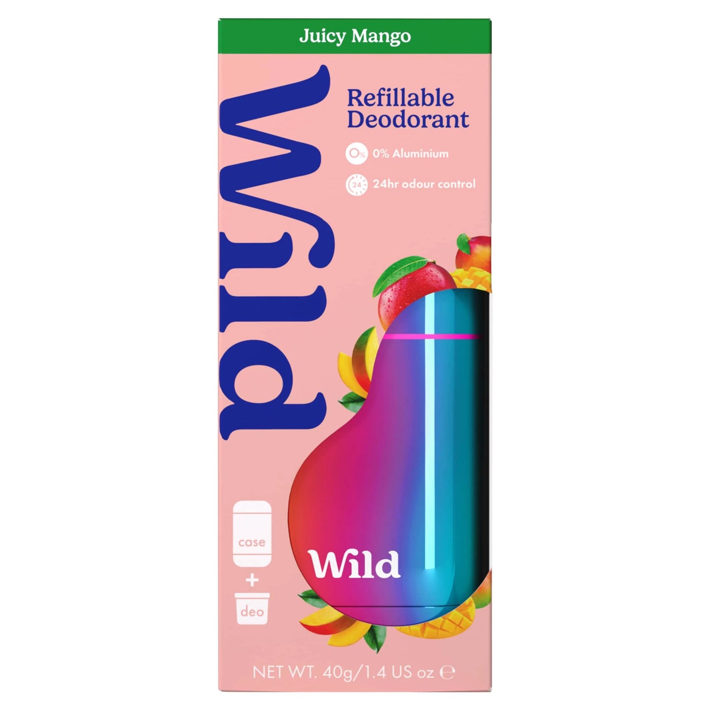 Juicy Mango Refillable Deodorant 0% by WILD