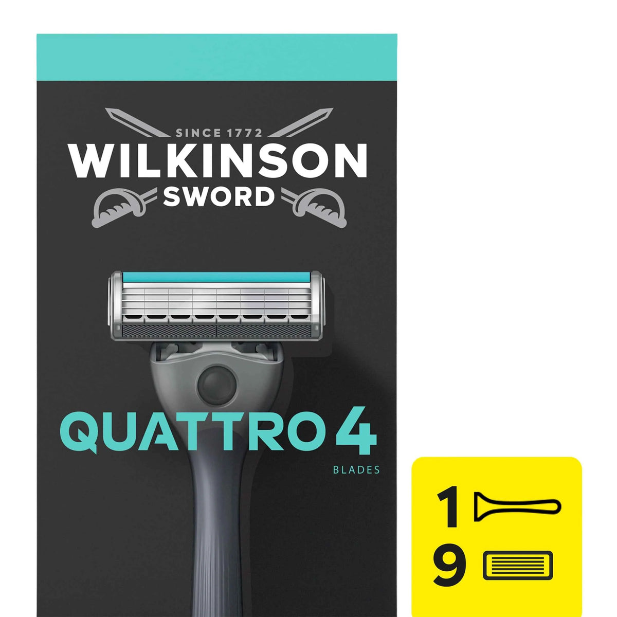 Quattro Men’s 1 Razor + 9 by WILKINSON SWORD
