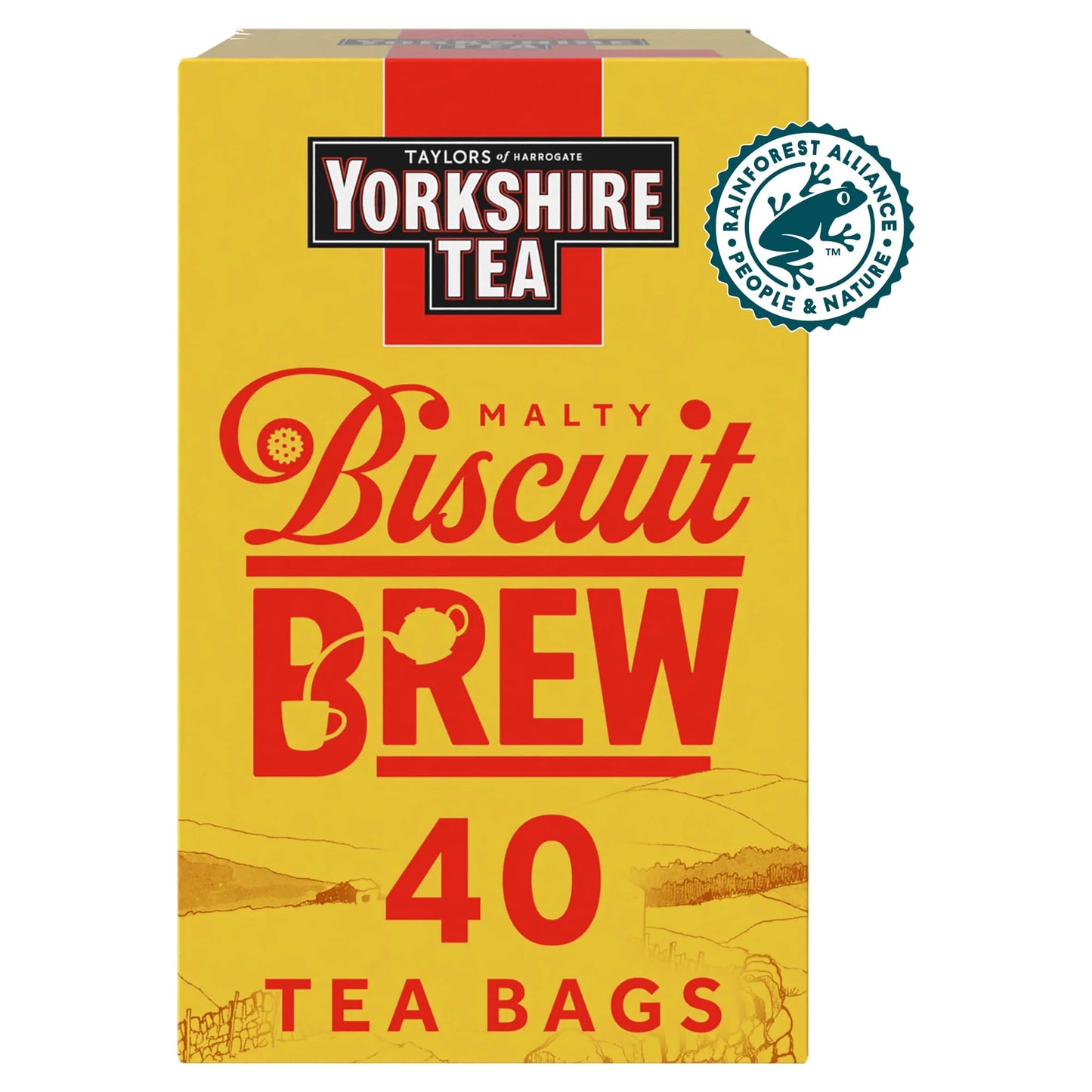Tea Malty Biscuit Brew 40 Tea Bags by YORKSHIRE