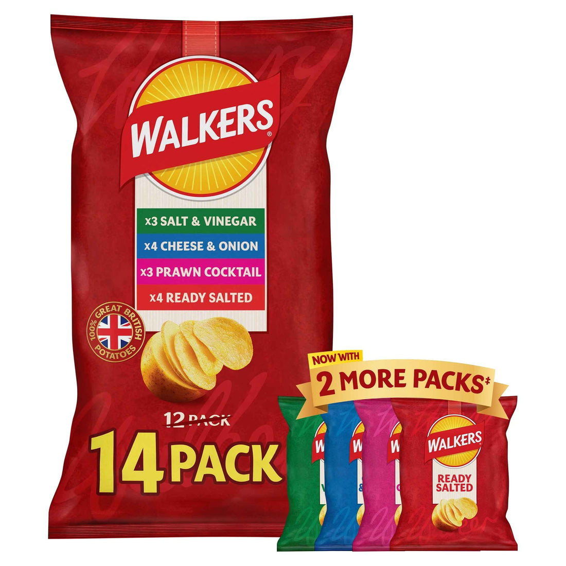 WALKERS Variety Multipack Crisps 14x25g