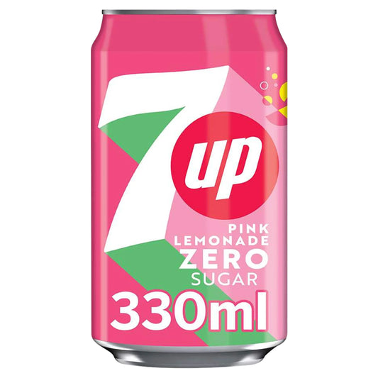 7up Pink Lemonade Zero Sugar 330ml by 7 UP