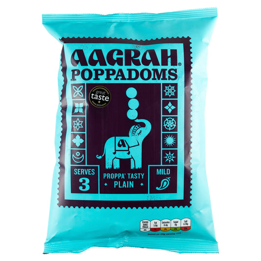 Poppadoms Plain 60g by AAGRAH