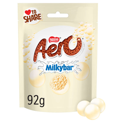 Bubble Milkybar White Chocolate 92g by AERO at The British Vault