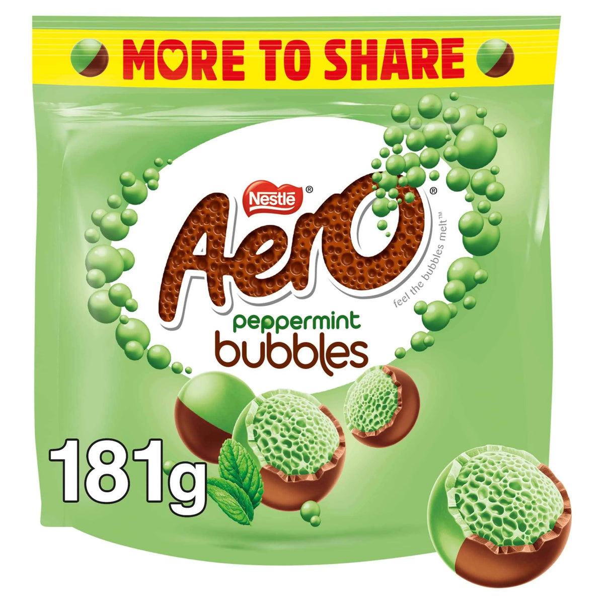 Bubbles Peppermint Share Bag 181g by AERO