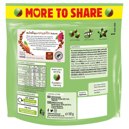 Bubbles Peppermint Share Bag 181g by AERO