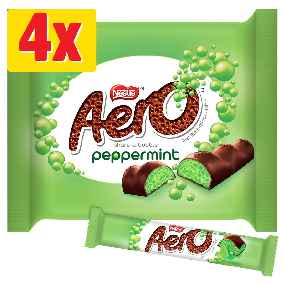 Aero Bubbly Peppermint Mint Chocolate Bar by Nestle
