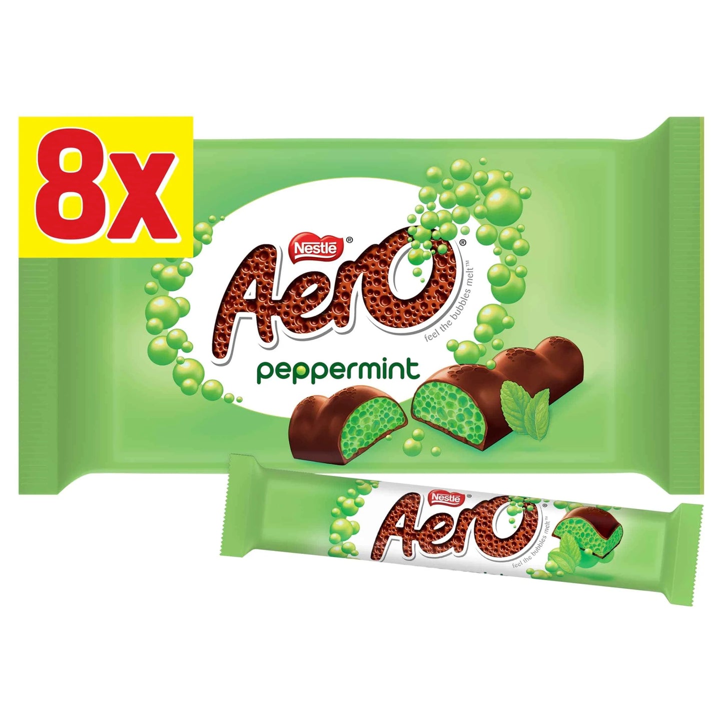 Peppermint Milk Chocolate Bubble Bars 8 by AERO