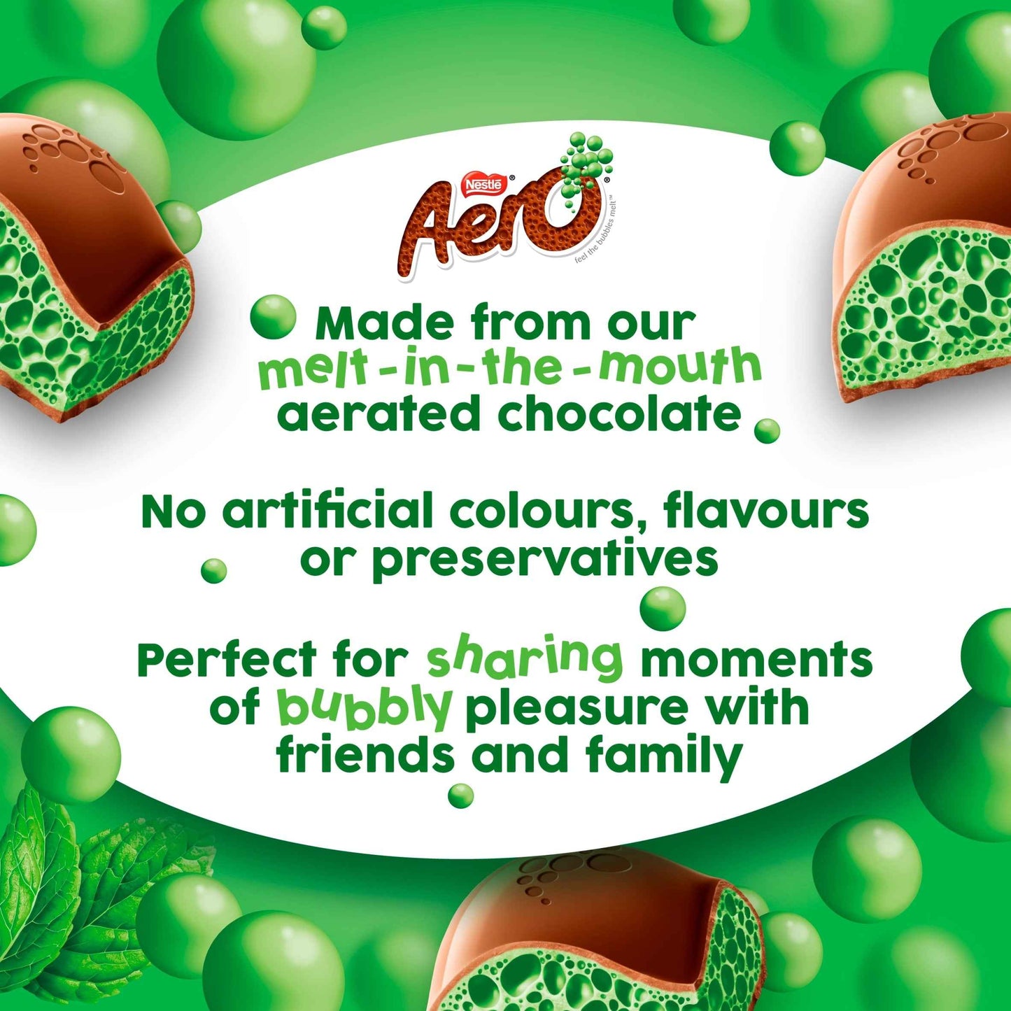 Shaero Milk Chocolate Peppermint Bar 145g by AERO