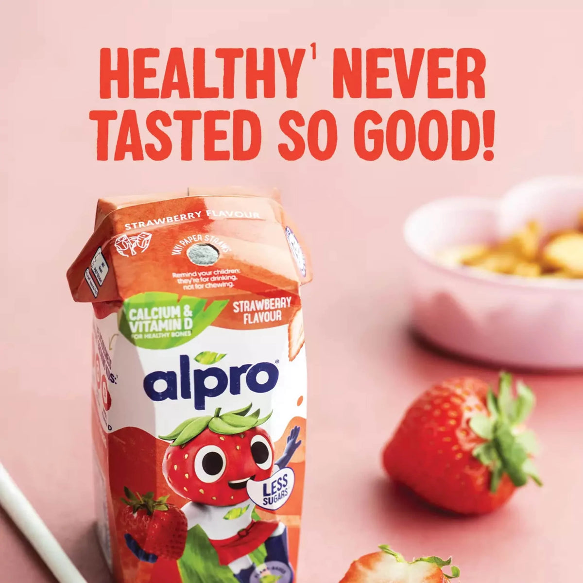 Kids Soya Strawberry Long Life Dairy by alpro