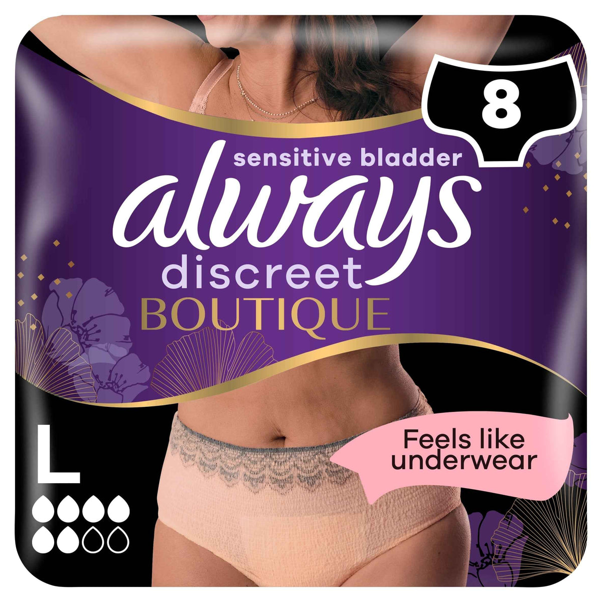 Discreet Boutique Incontinence Pants by always