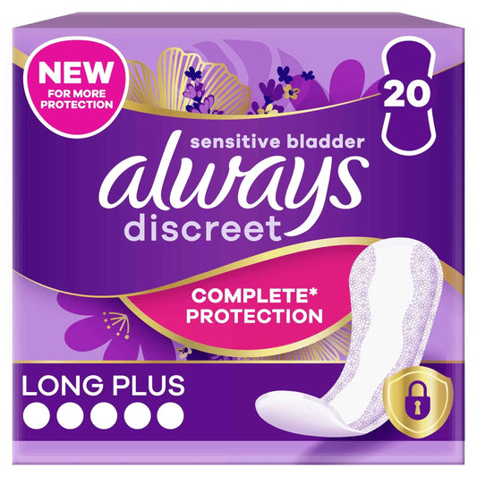 Discreet Incontinence Liners Plus 20 by always