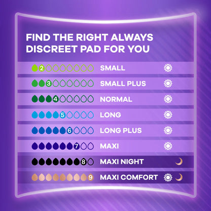 Discreet Incontinence Pads Ultimate Day by always