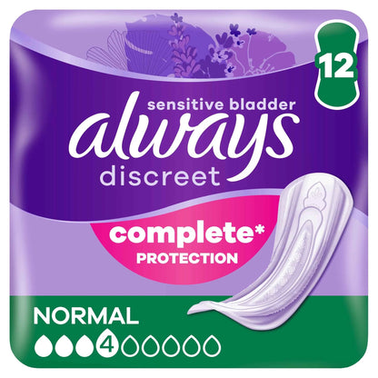 Discreet Normal Incontinence Pads 12 by always