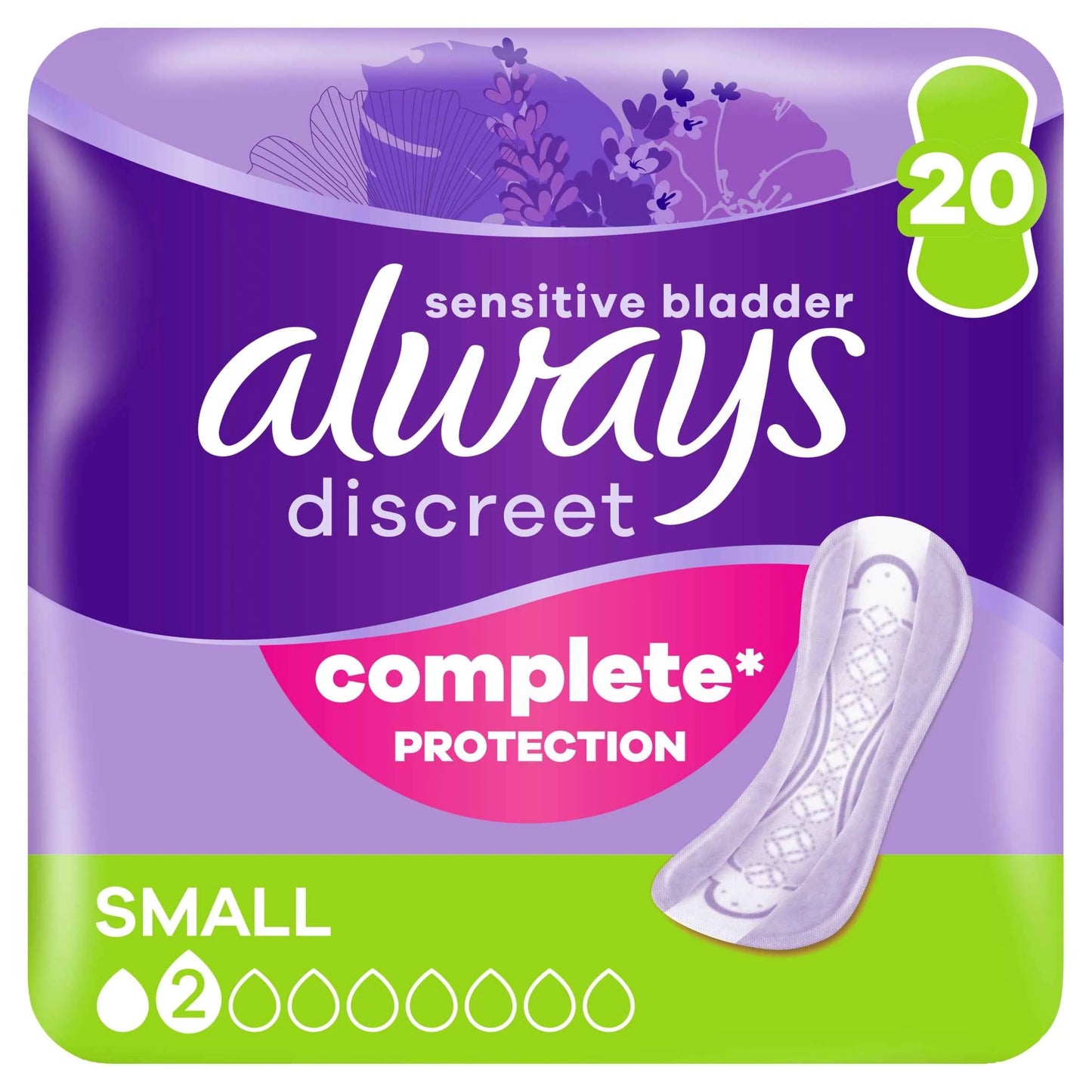 Discreet Small Incontinence Pads 20 by always