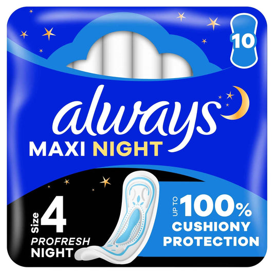 Maxi Size 3 Night Sanitary Towels 9 by always
