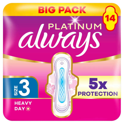 Platinum Day & Night 14 Sanitary Pads by always