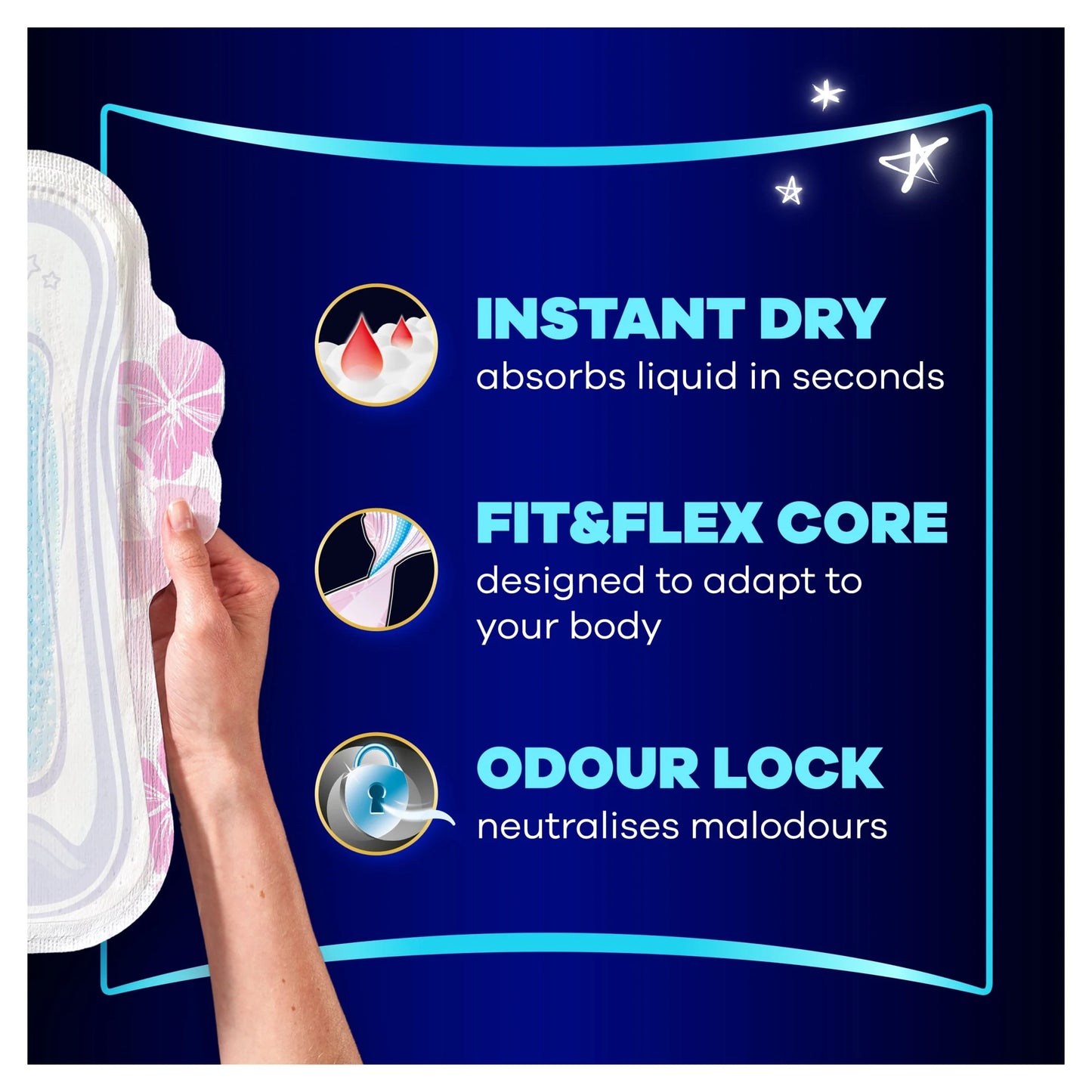 Platinum Secure Night 12 Sanitary Pads With Wings Size 4 by always