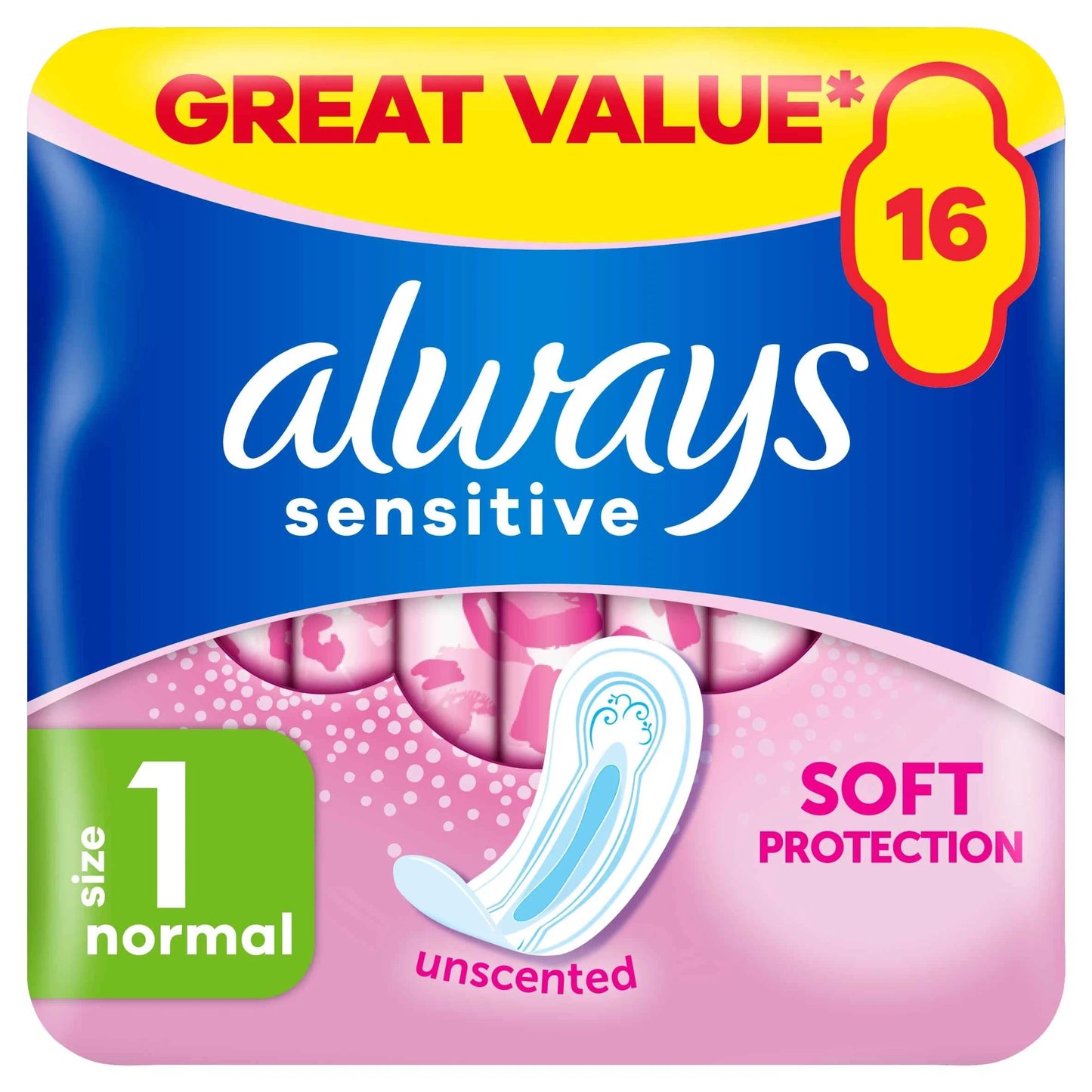 Sensitive Normal Size 1 Sanitary by always