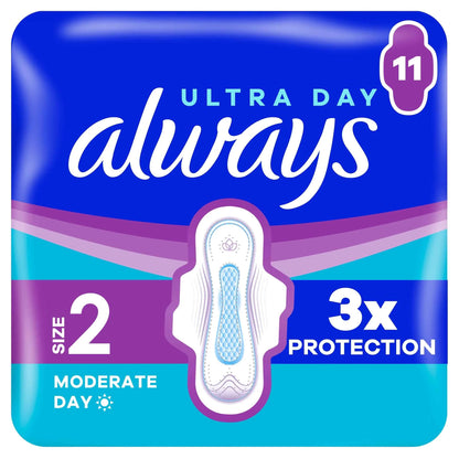 Ultra Size 2 Long With Wings Sanitary by always
