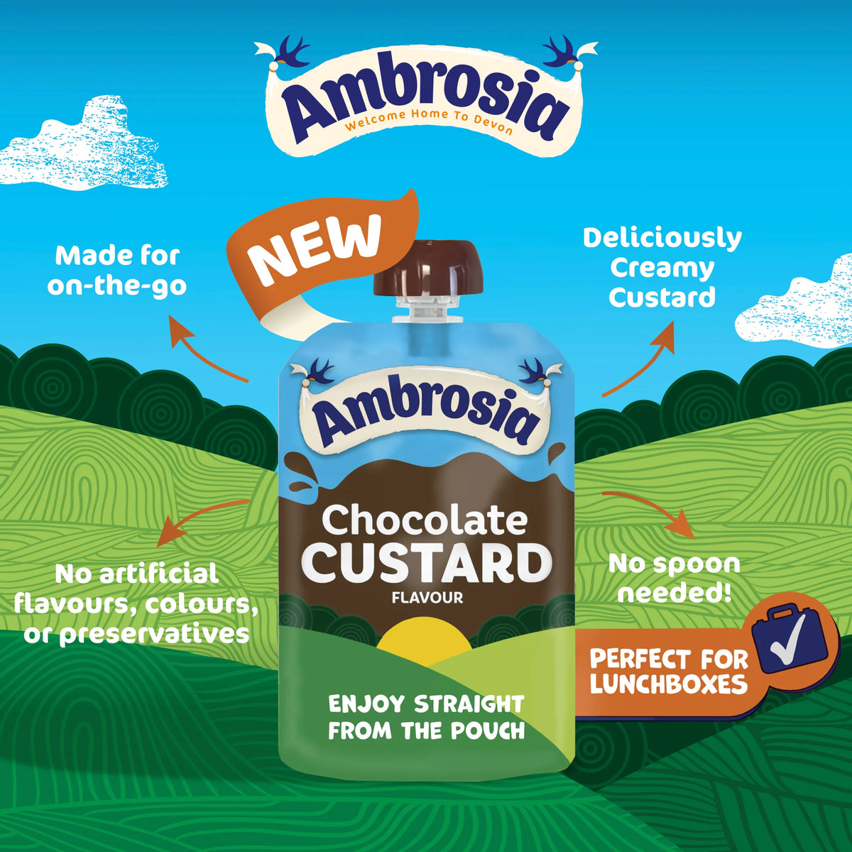 Chocolate Custard Dessert Snack by Ambrosia at The British Vault