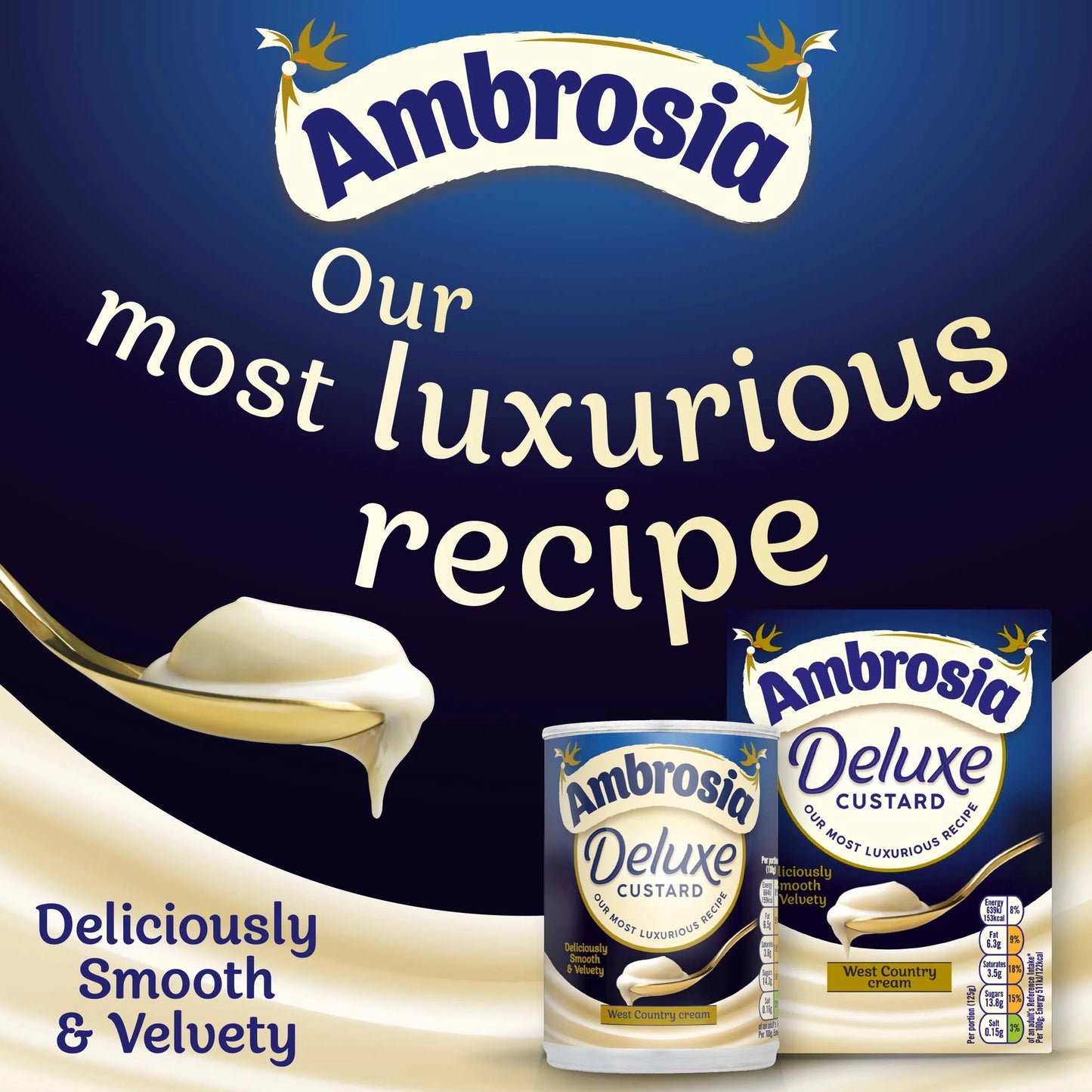 Deluxe Custard - Madagascan Vanilla 2 X 120g by Ambrosia
