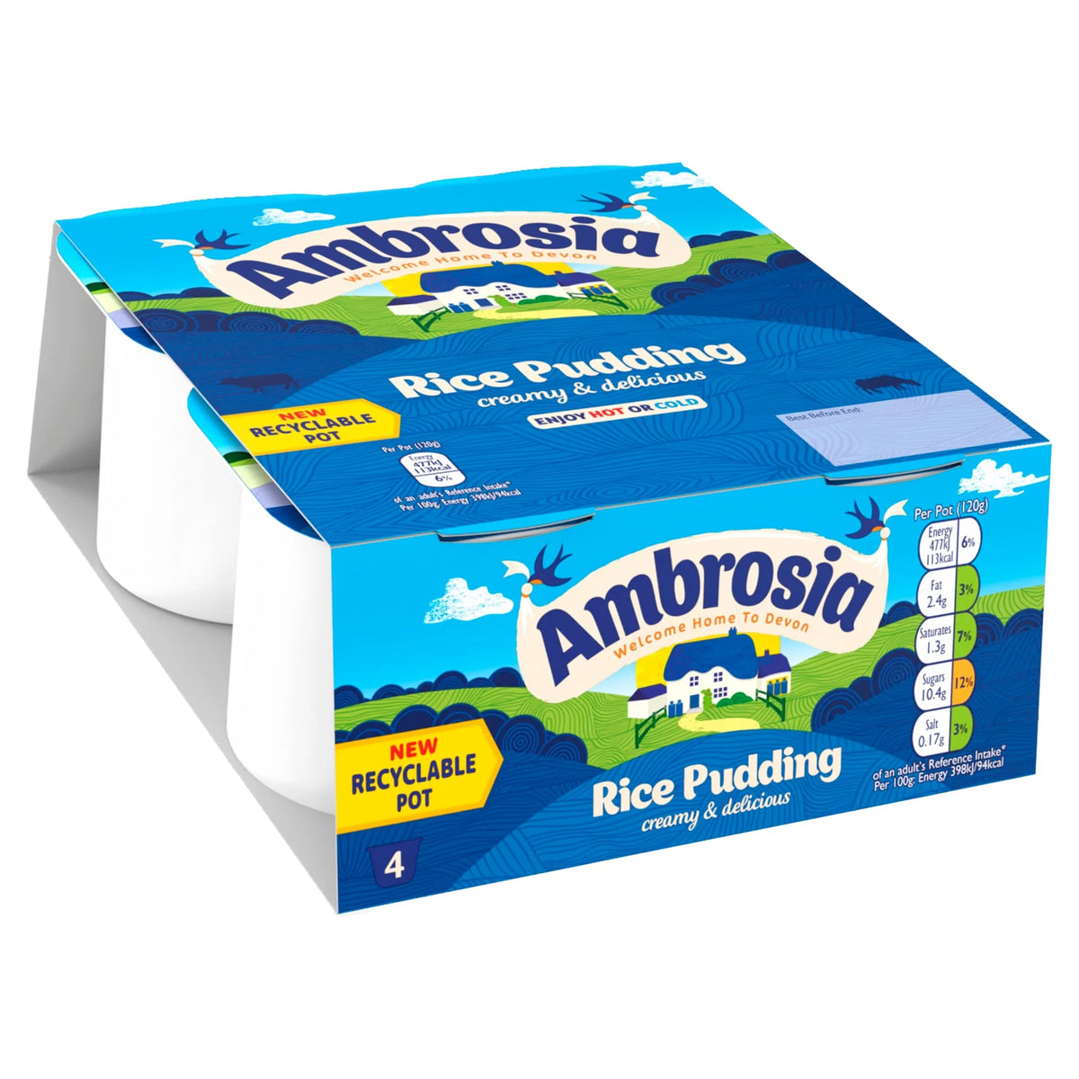 Ready To Eat Creamed Rice Pudding 4 by Ambrosia