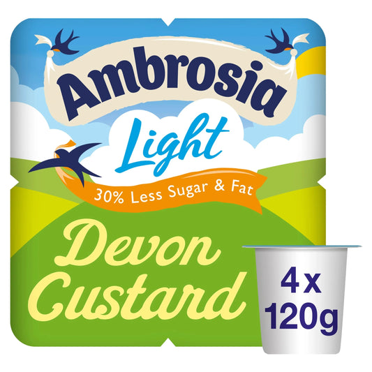Ready To Eat Light Devon Custard 4 X by Ambrosia