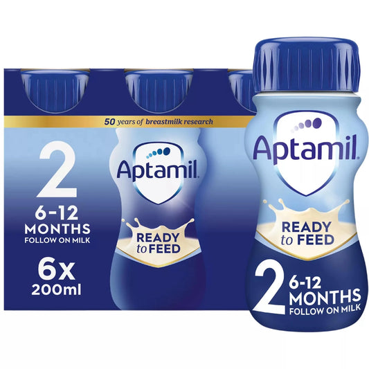 2 Follow On Milk Ready To Drink 6-12 Months 6 X 200ml by Aptamil