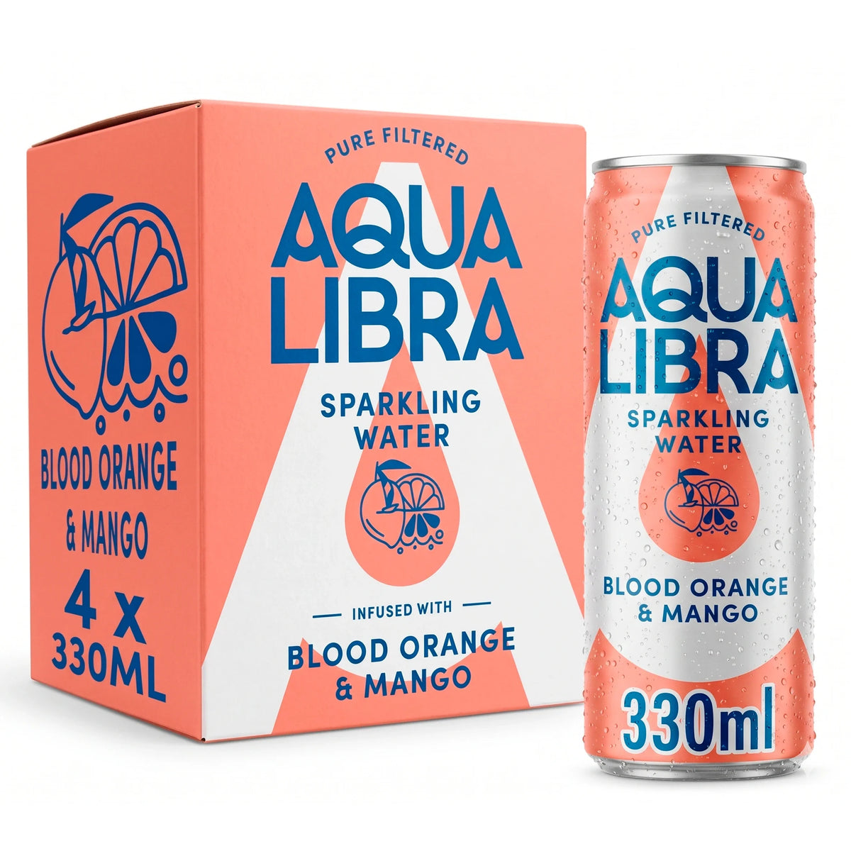Sparkling Water Blood Orange & by AQUA LIBRA at The British Vault