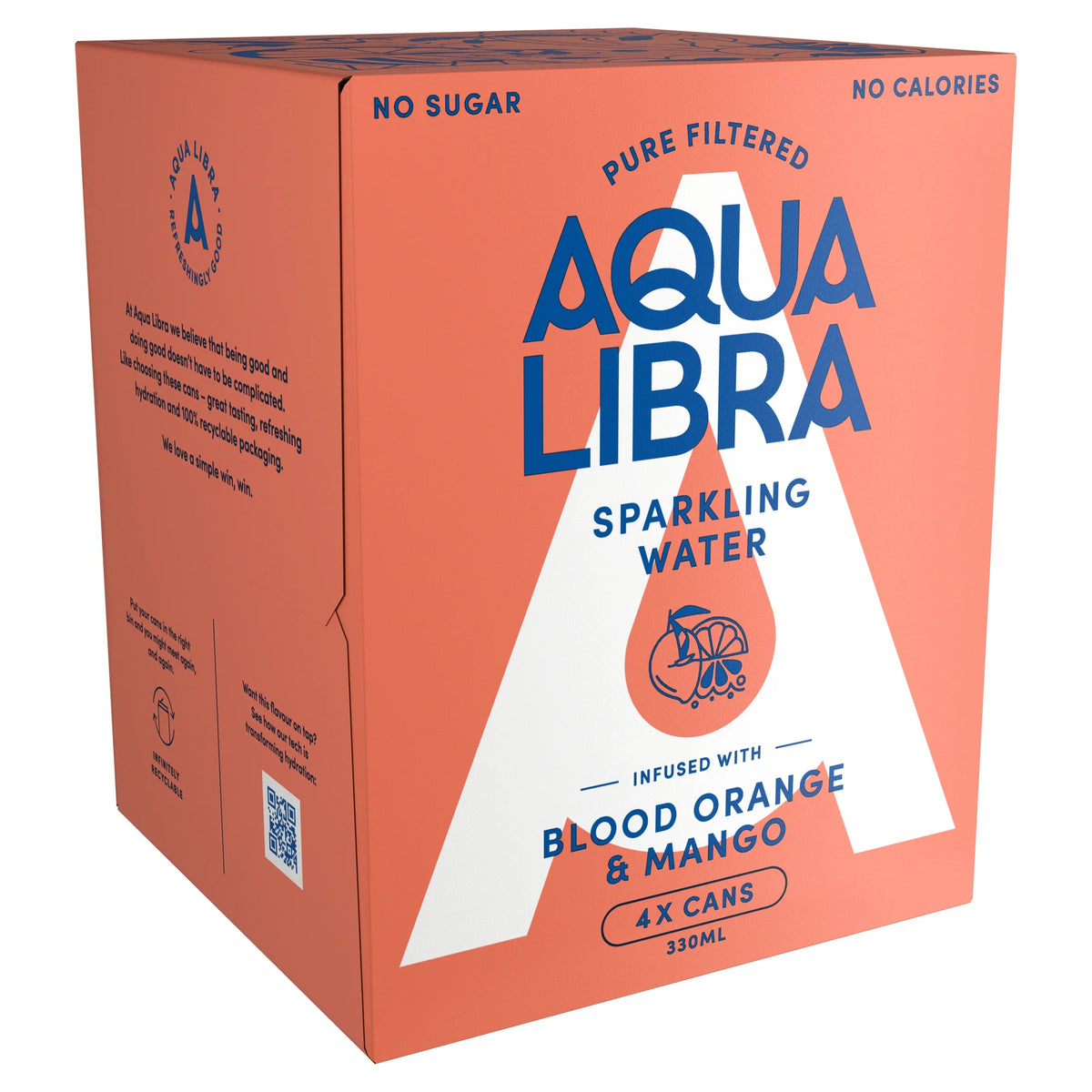 Sparkling Water Blood Orange & by AQUA LIBRA at The British Vault