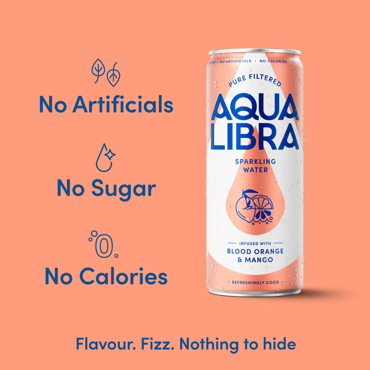 Sparkling Water Blood Orange & by AQUA LIBRA at The British Vault