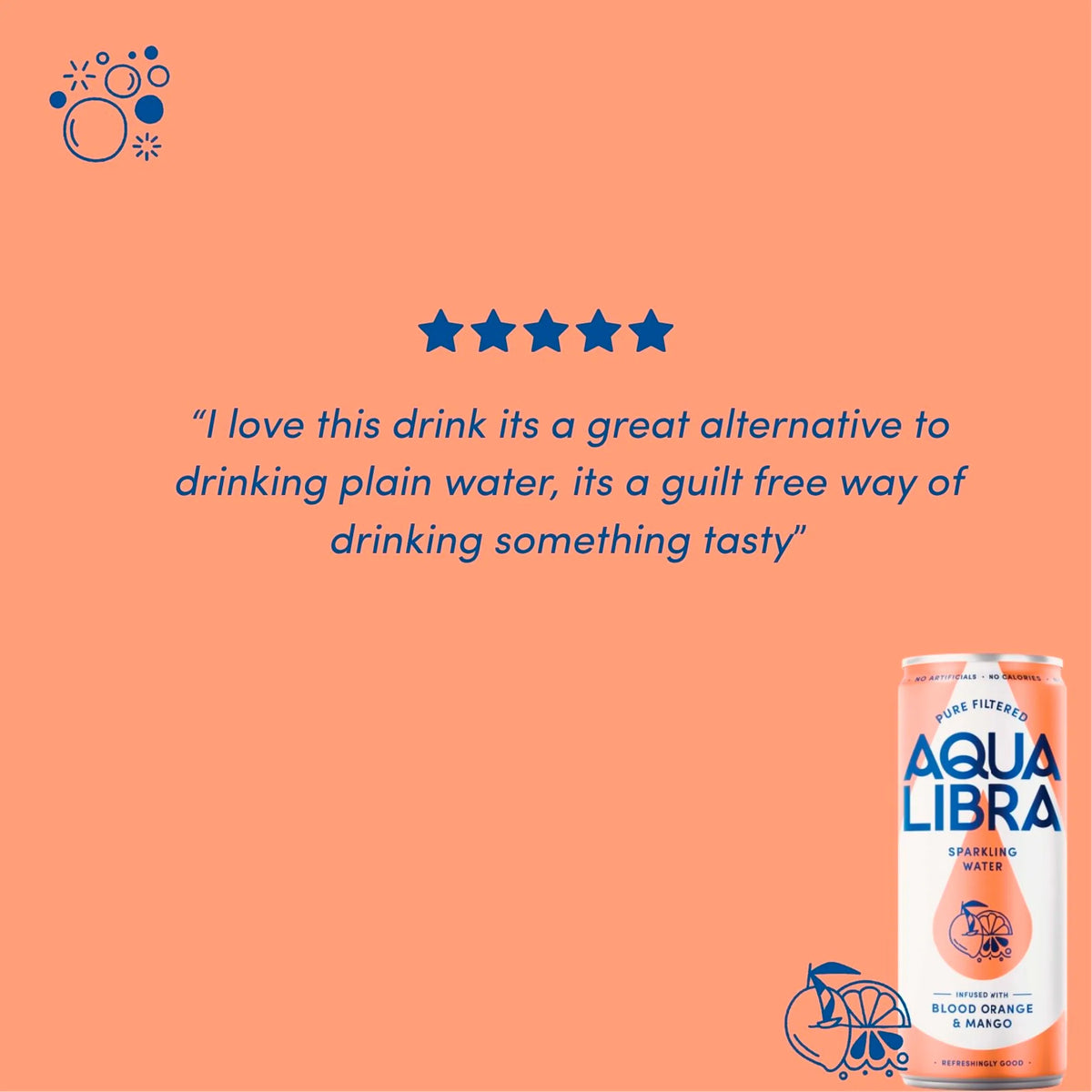 Sparkling Water Blood Orange & by AQUA LIBRA at The British Vault