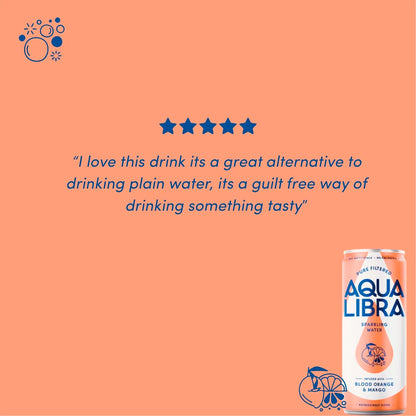 Sparkling Water Blood Orange & by AQUA LIBRA at The British Vault