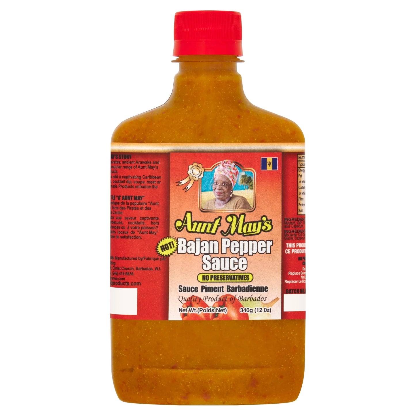 Aunt May's Bajan Pepper Sauce 340g by AUNT MAYS