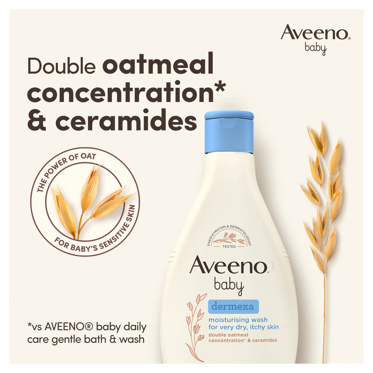 Baby Dermexa Moisturising Wash Dry by Aveeno
