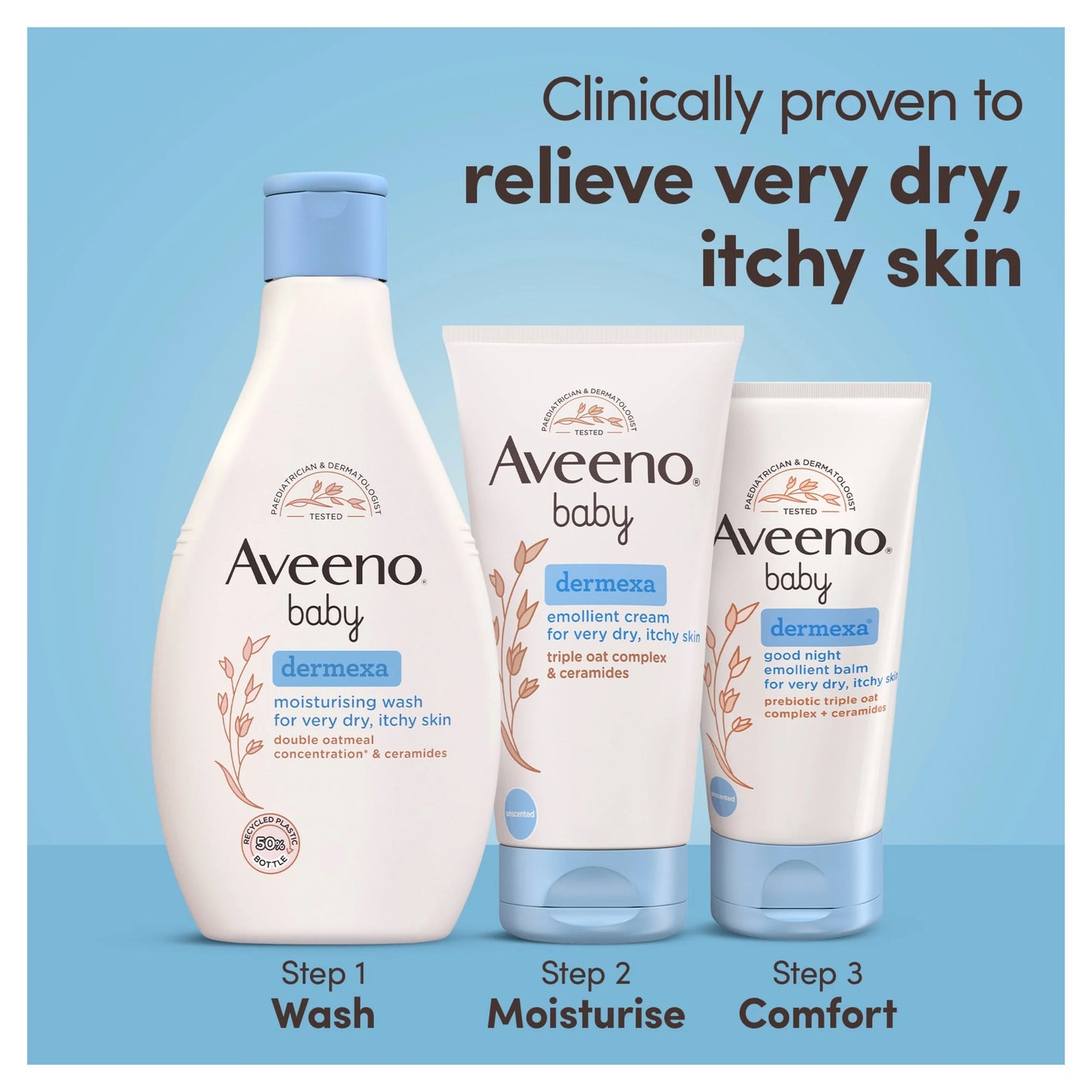 Baby Dermexa Moisturising Wash Dry by Aveeno
