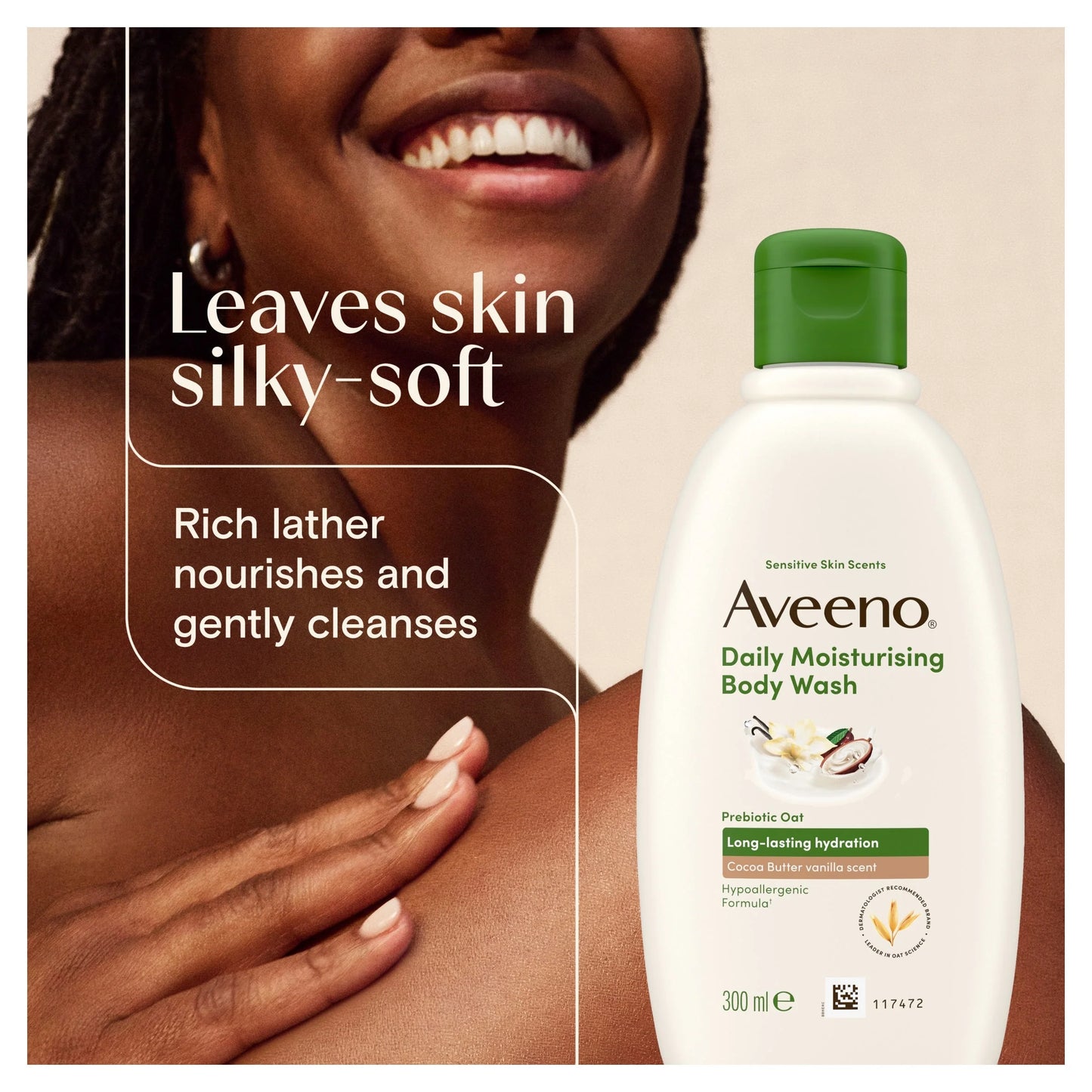 Daily Moisturising Body Wash Cocoa Butter Vanilla Scent by Aveeno