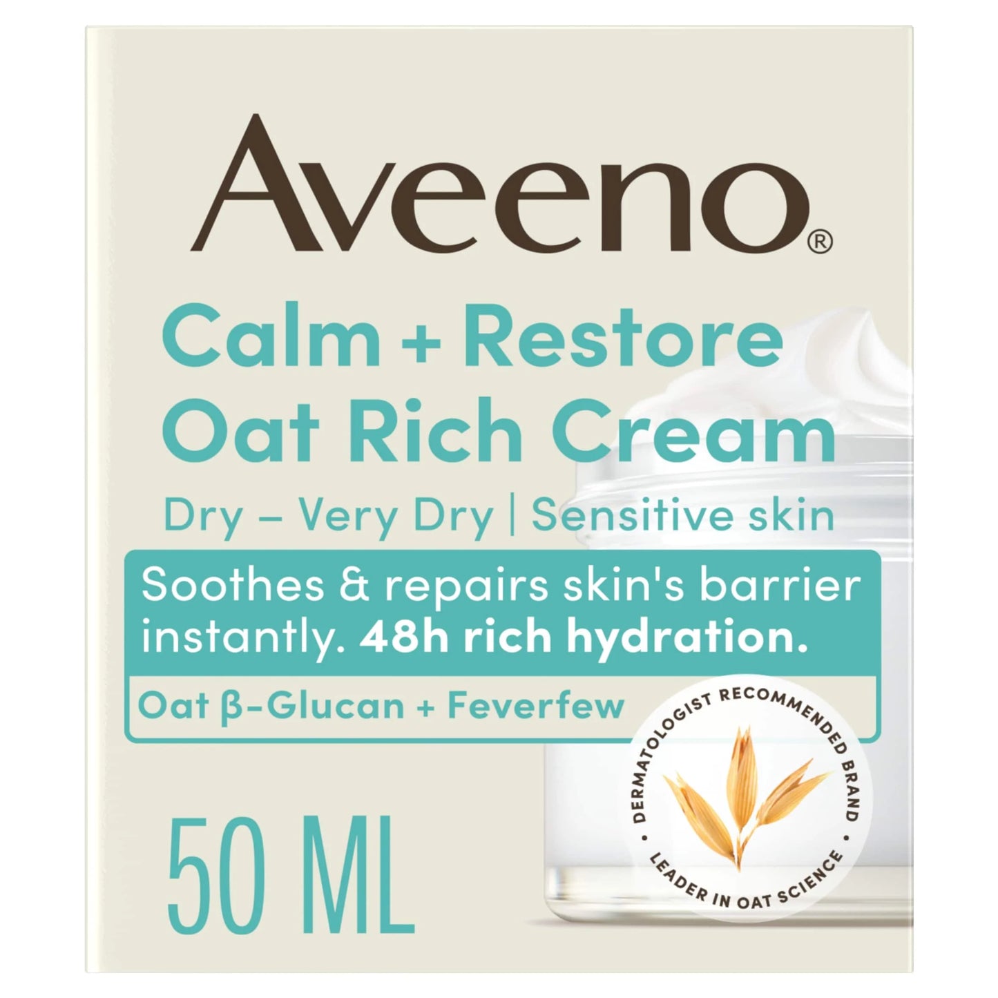 Face Calm + Restore Oat Rich Cream 50ml by Aveeno