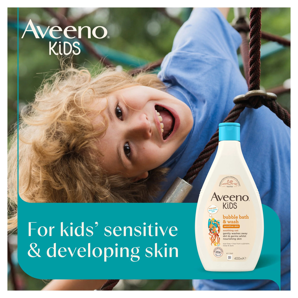 Kids Bubble Bath & Wash 400ml by Aveeno