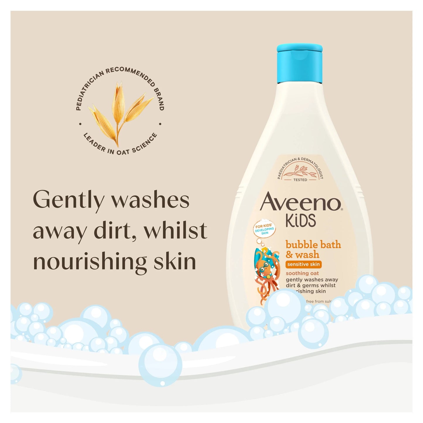 Kids Bubble Bath & Wash 400ml by Aveeno
