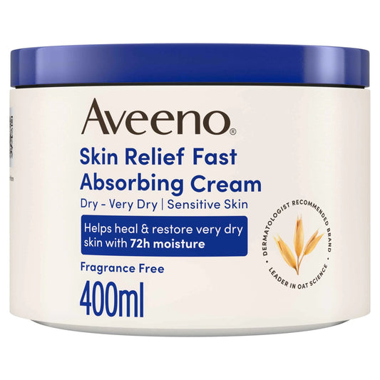 Skn Rel Fast Absorbing Cream 400ml by Aveeno