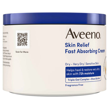 Skn Rel Fast Absorbing Cream 400ml by Aveeno
