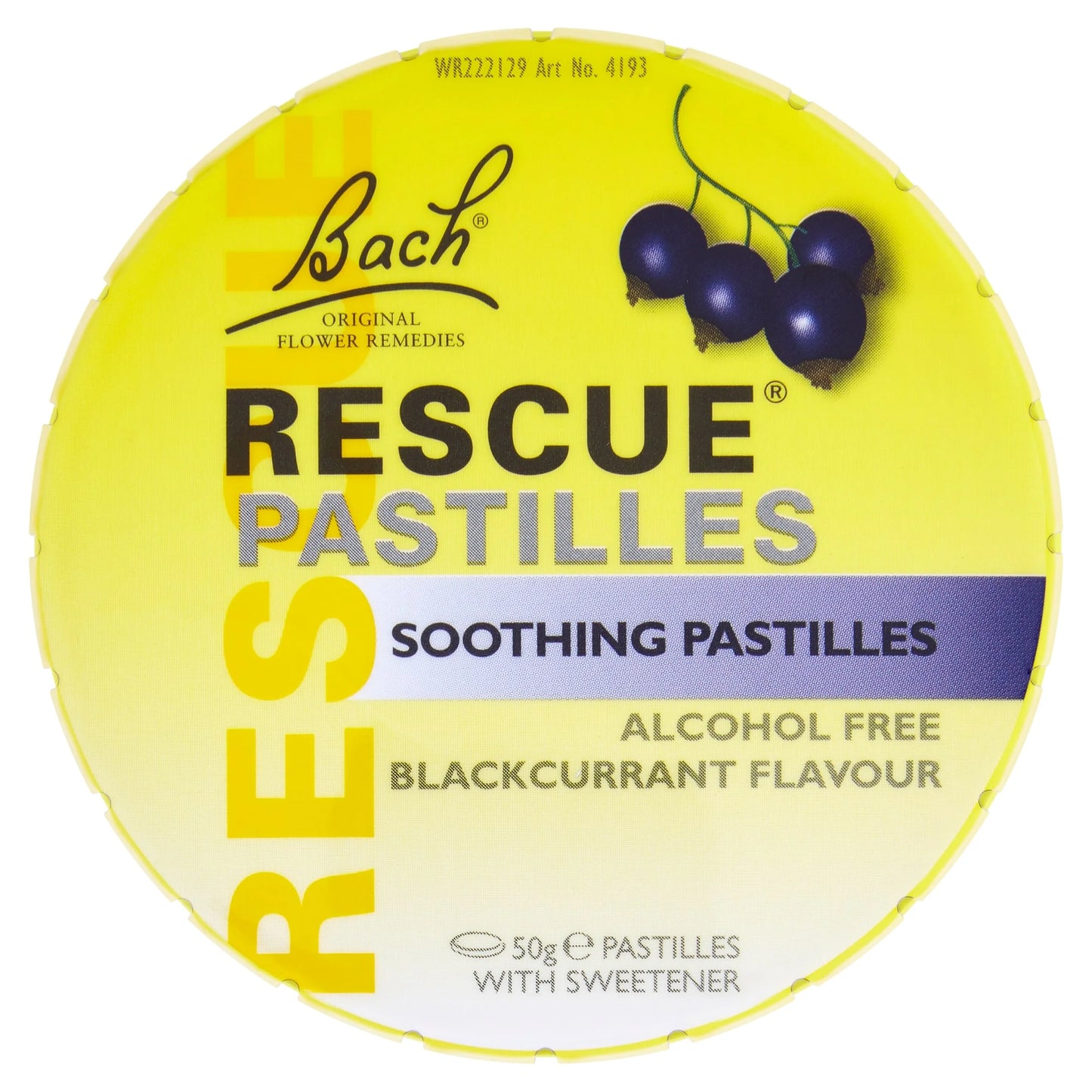 Bach RESCUE Soothing Blackcurrant Pastilles (50g)