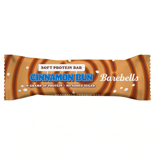 Soft Protein Bar Cinnamon Bun 55g by Barebells at The British Vault