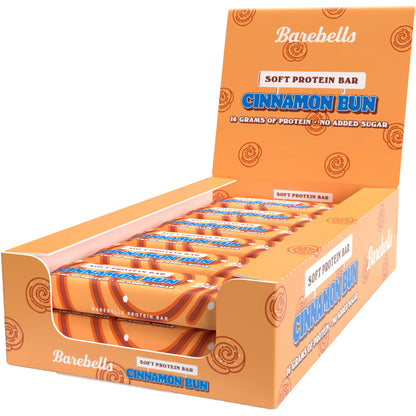 Soft Protein Bar Cinnamon Bun 55g by Barebells at The British Vault