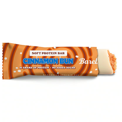 Soft Protein Bar Cinnamon Bun 55g by Barebells at The British Vault