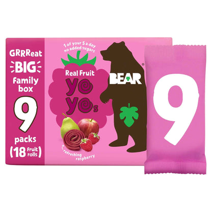 Fruit Yoyos Raspberry Family Pack 9 X 20g by BEAR